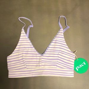 Pact organic fair trade cotton triangle bralette